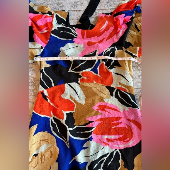 NEW w/Tags TED BAKER Harpia Floral Midi Dress with Zipper Closure US Size 4 - Picture 12 of 13
